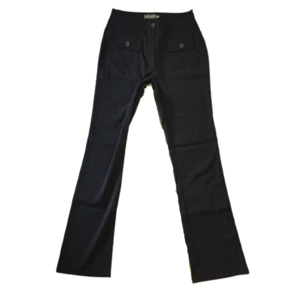 Italian black slacks from ITALY dark Gray size 0 dress pants
